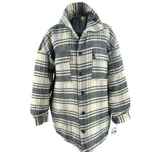 French Connection Caty Checked Shacket‎ Quilted Lining UNISEX /Men's Medium NWT